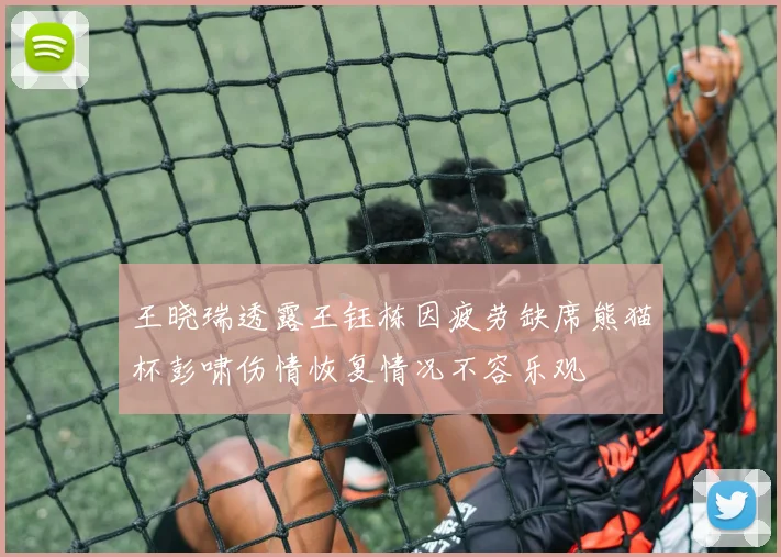王晓瑞透露王钰栋因疲劳缺席熊猫杯彭啸伤情恢复情况不容乐观